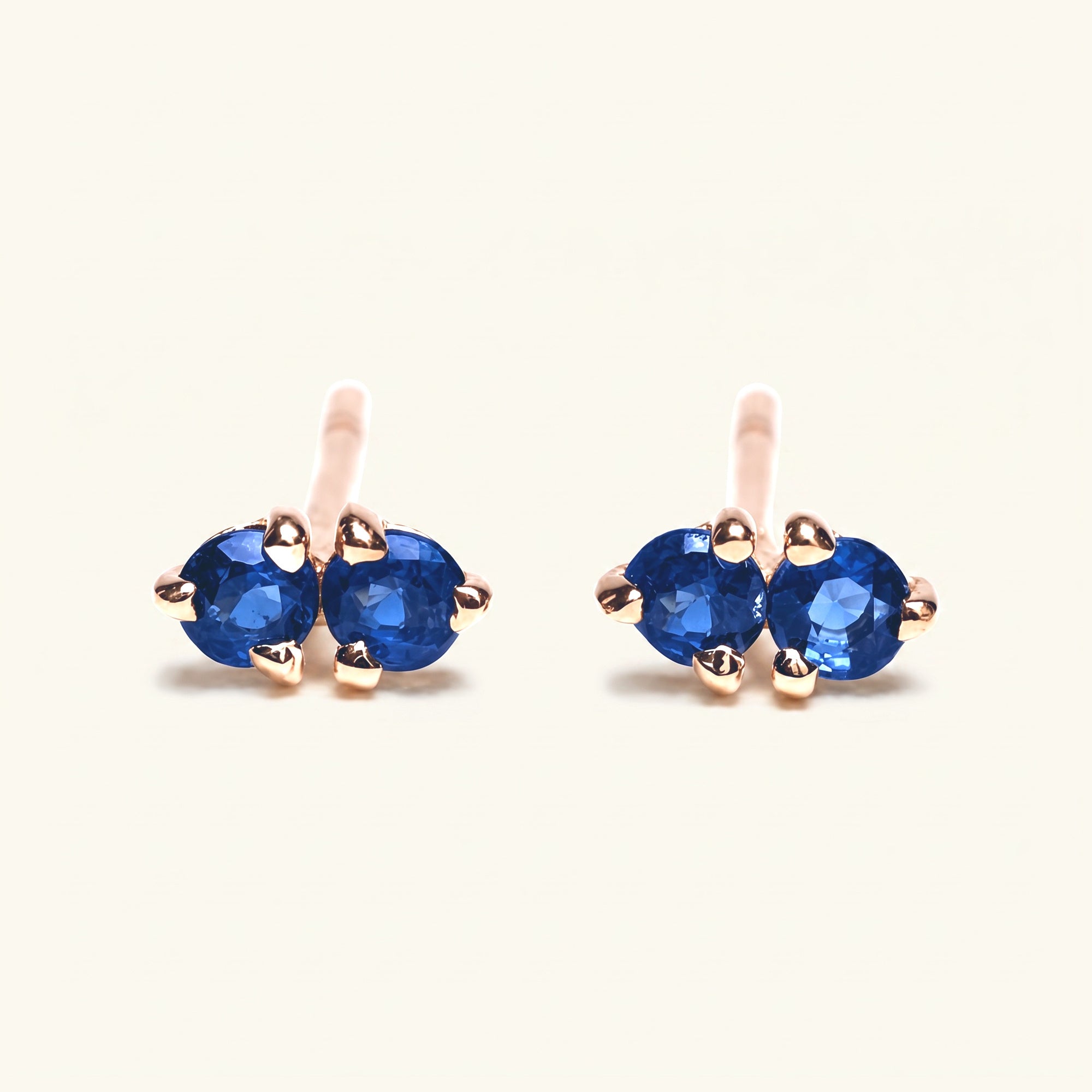 Prema Sapphire Earrings - Rose Gold