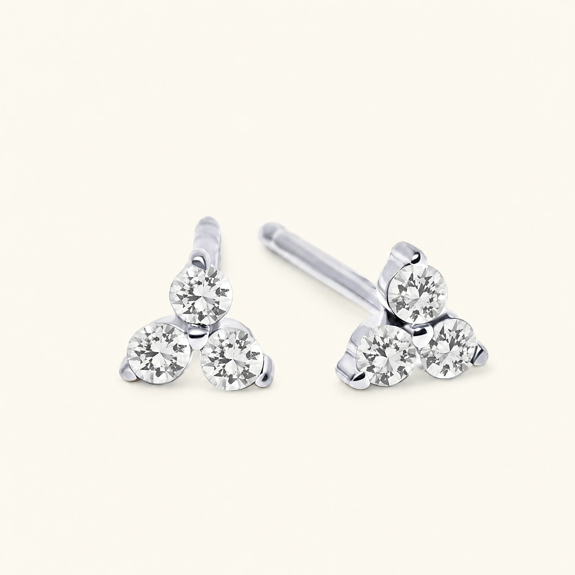 Radha earrings diamond - white gold