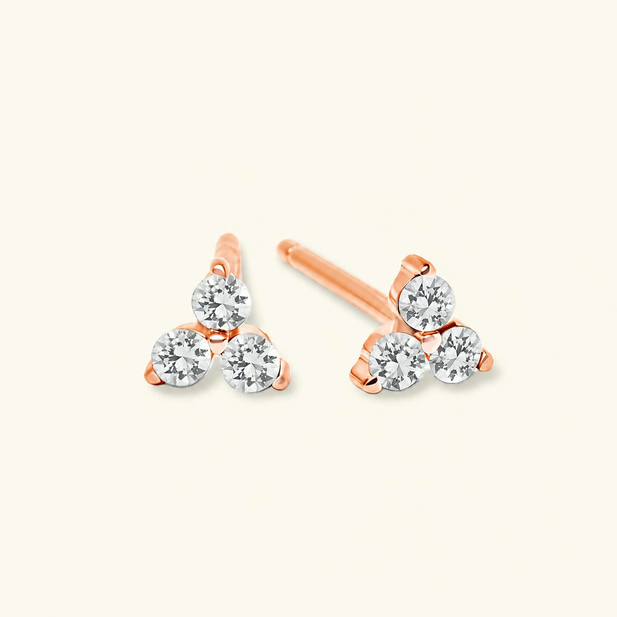Radha earrings diamond - rose gold