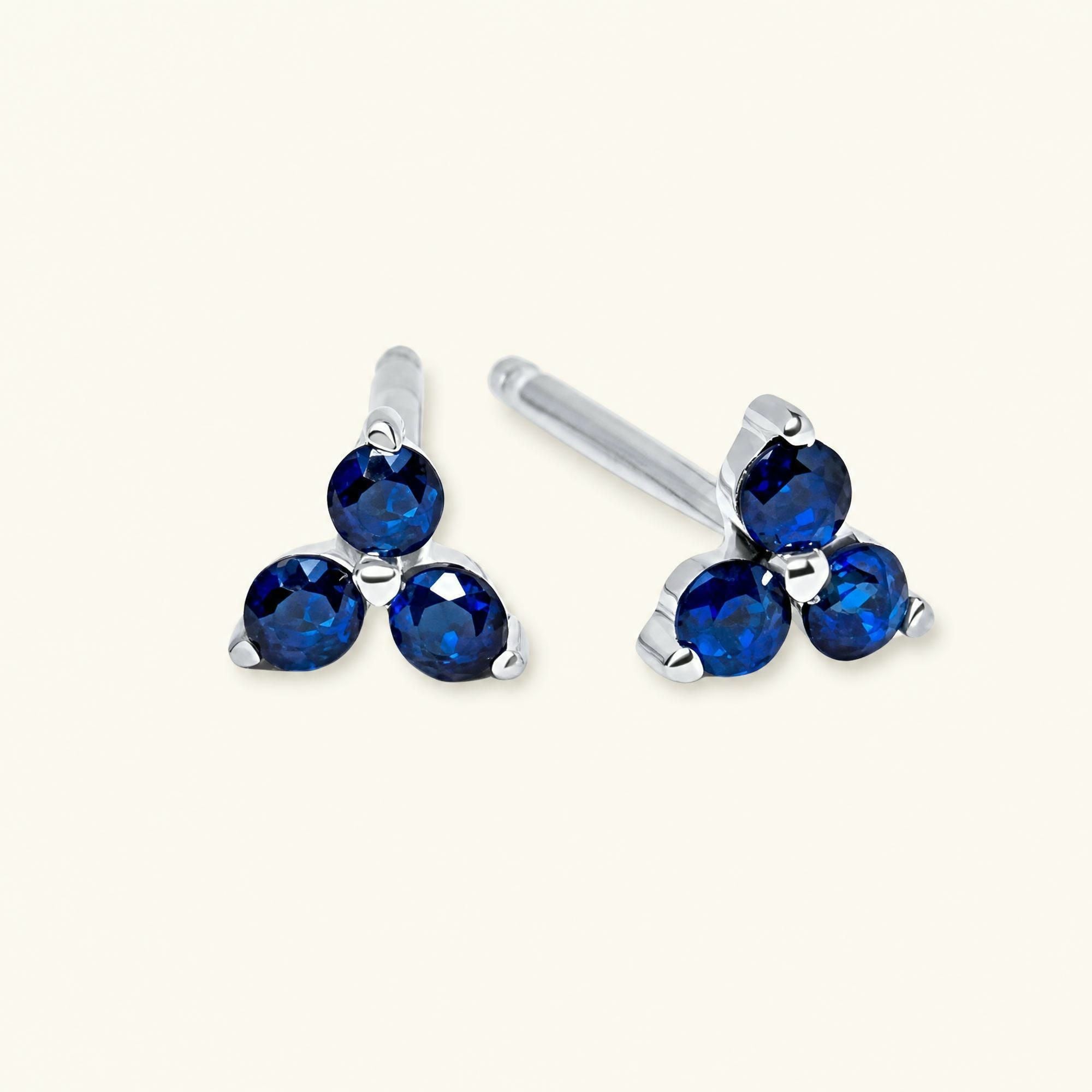 Radha Sapphire Earrings - white gold