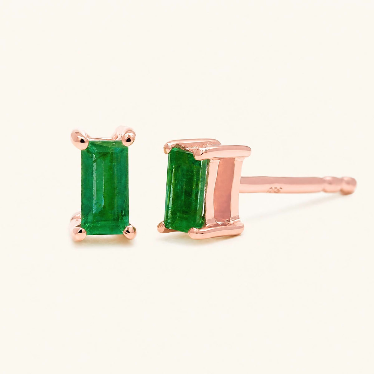 Shanti Emerald Earrings - rose gold
