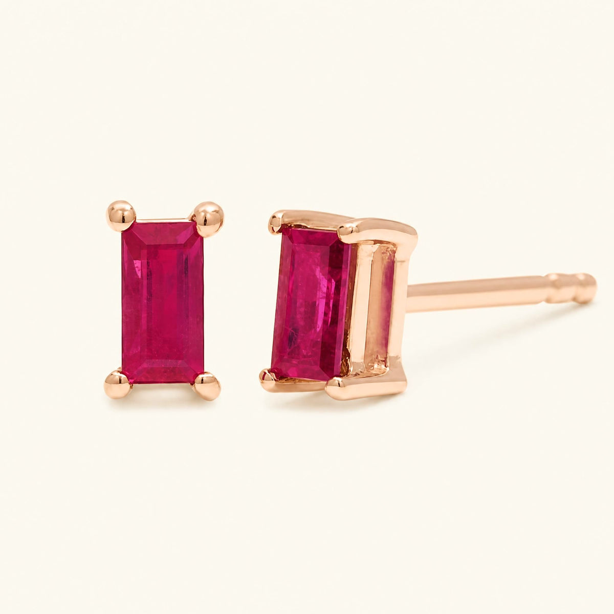 Shanti Ruby Earrings - rose gold