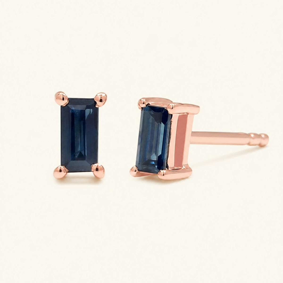Shanti Sapphire Earrings - rose gold