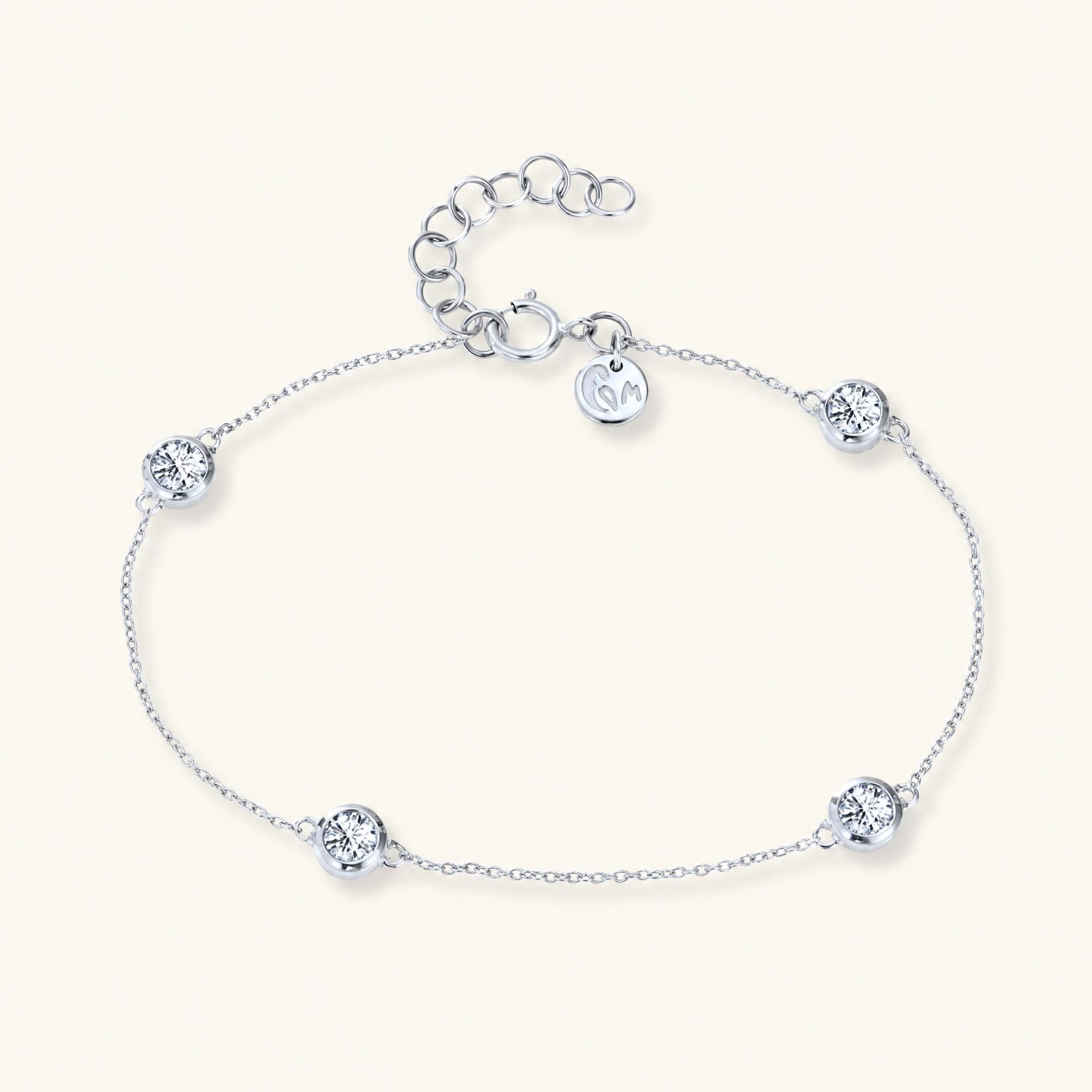 Dhanya diamond necklace white gold 18K