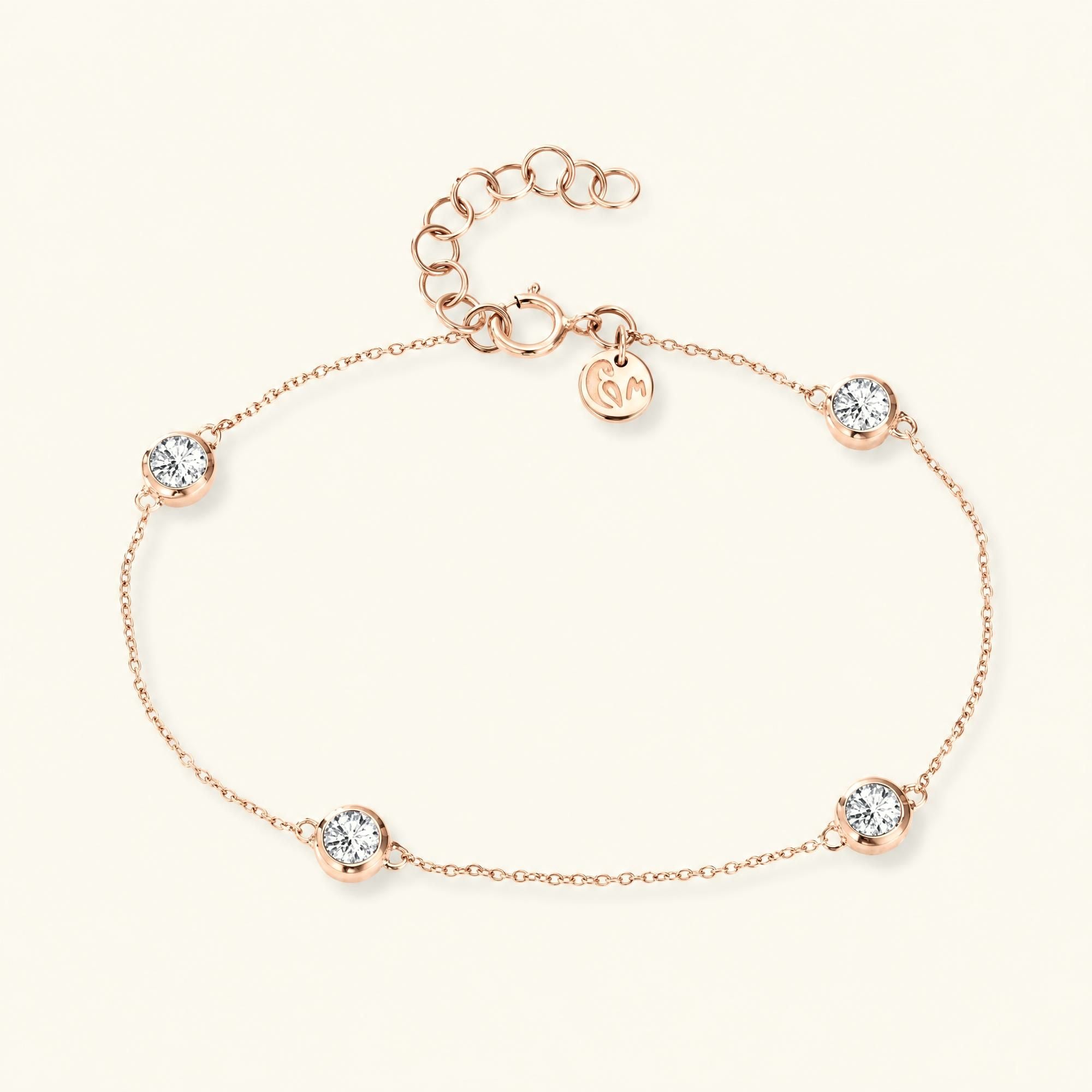 Dhanya diamond necklace rose gold 18K