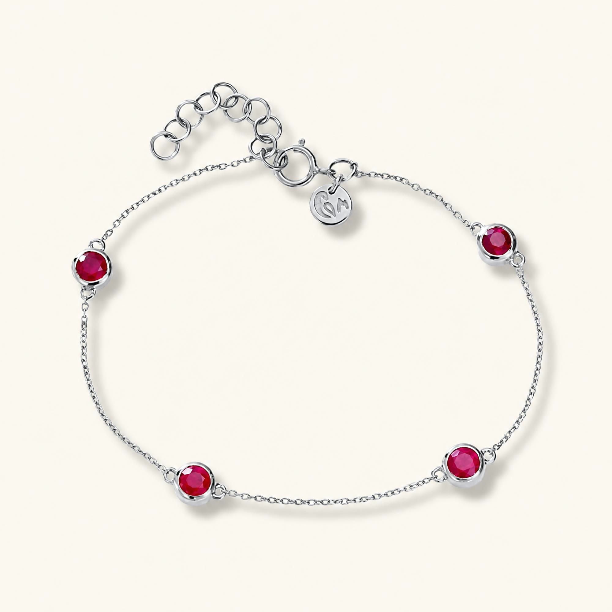 Dhanya ruby bracelet white gold