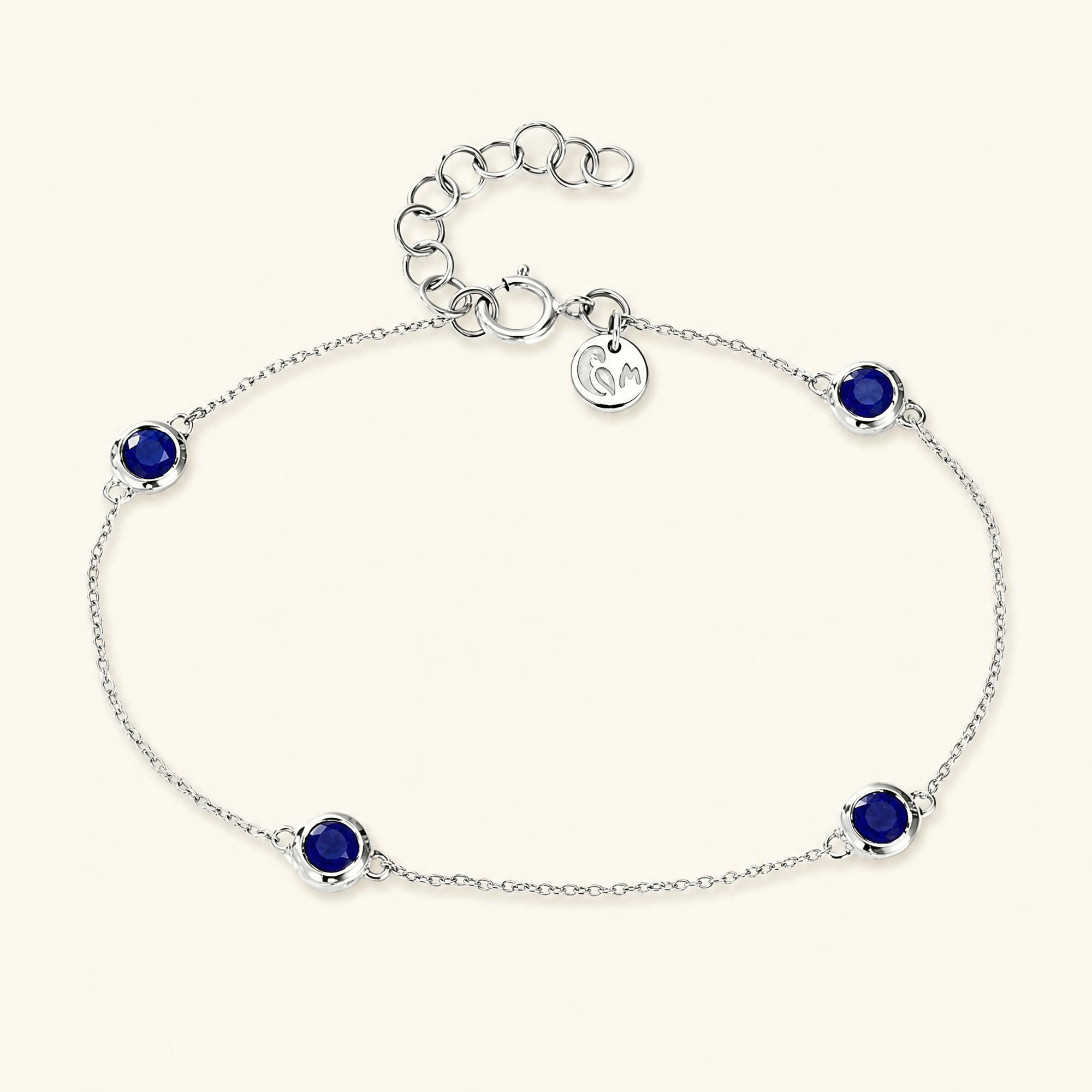 Dhanya Sapphire bracelet in white gold