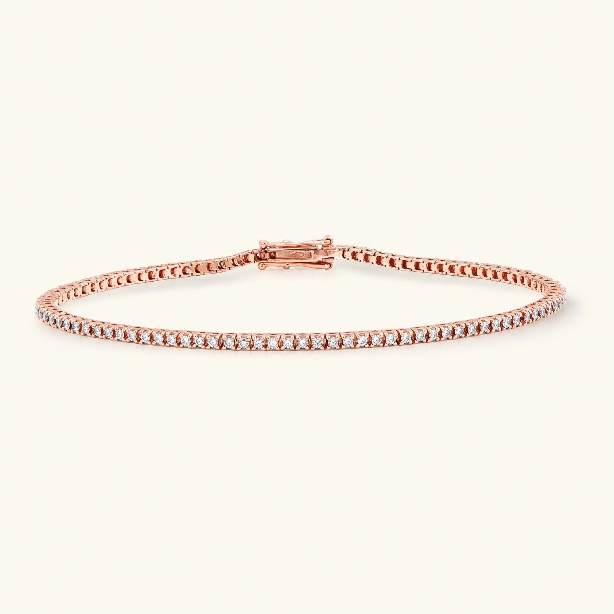 Ganga diamond tennis bracelet in rose gold