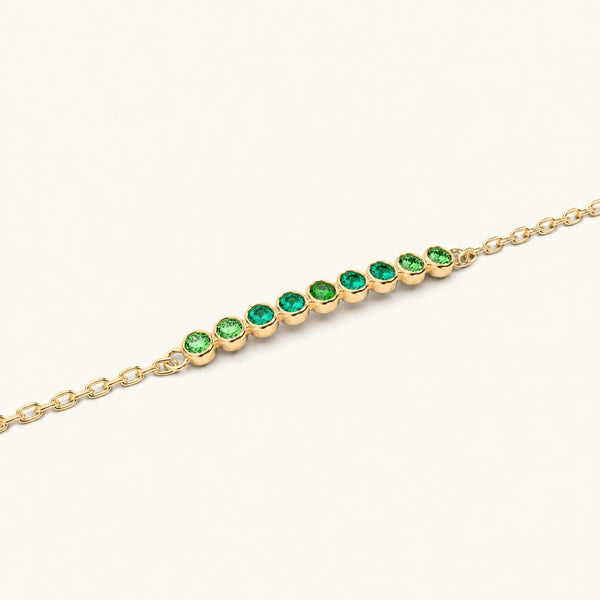 Emerald Noor bracelet for women in yellow gold
