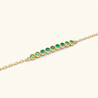 Emerald Noor bracelet for women in yellow gold