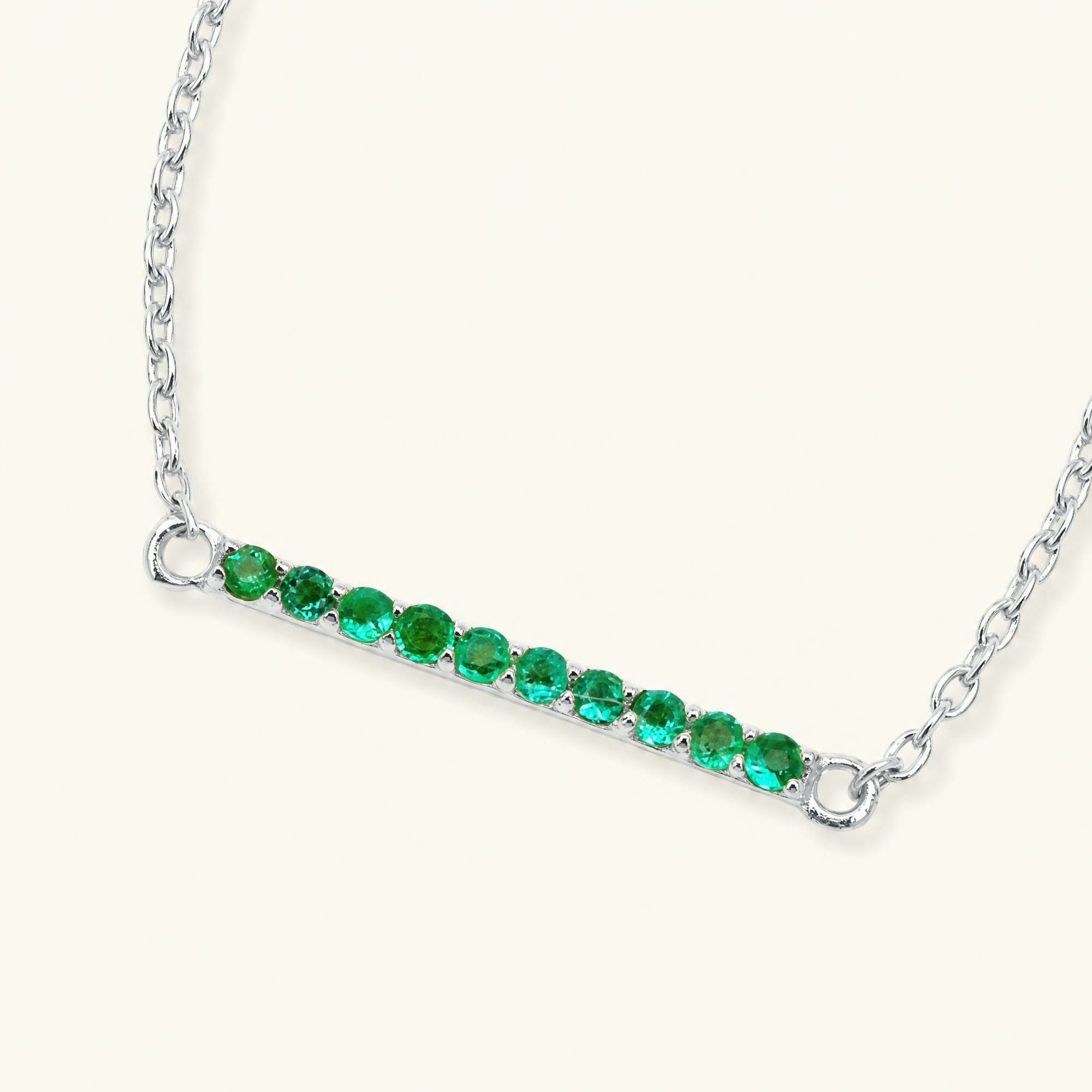 Ujala emerald bracelet in white gold