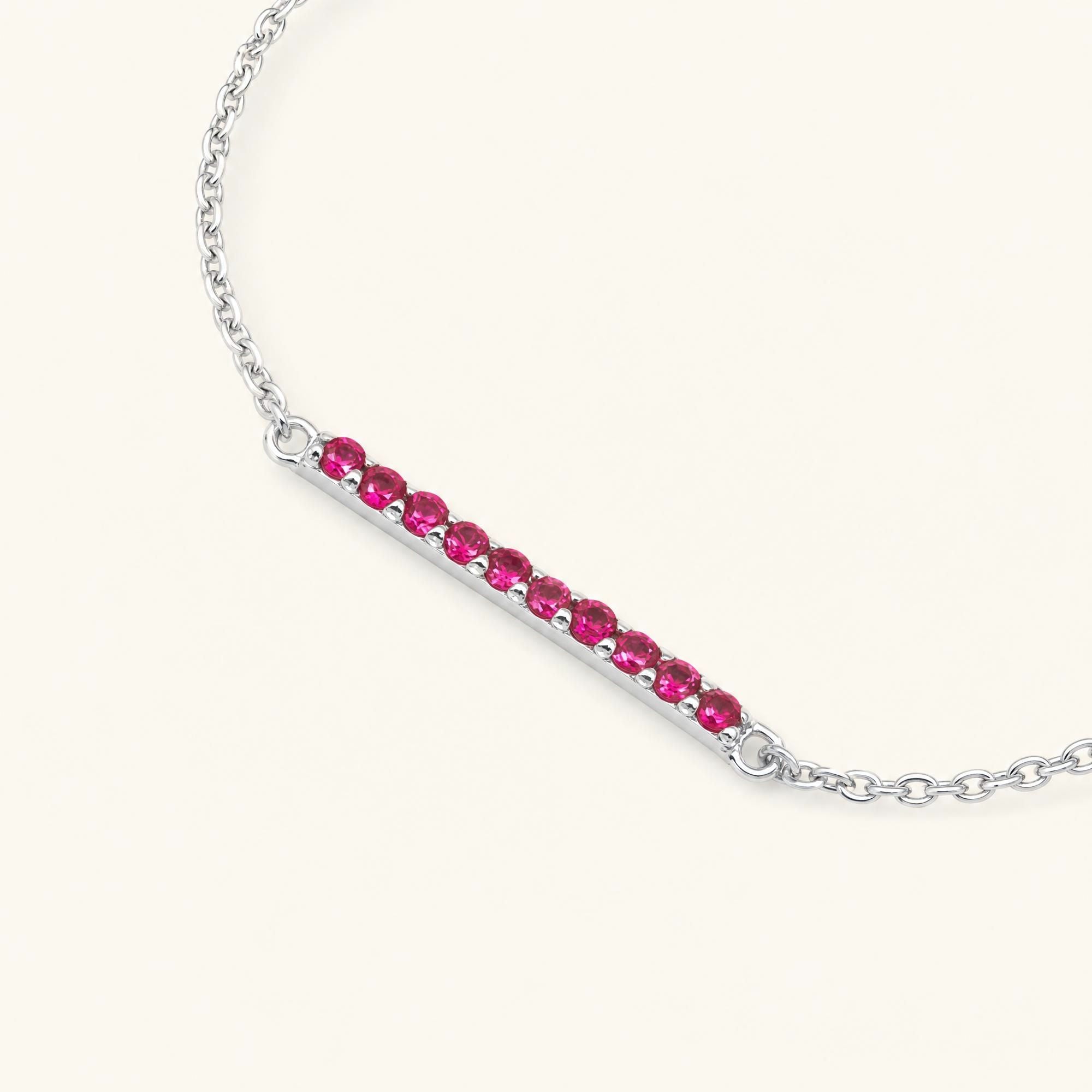 Ujala ruby bracelet in white gold