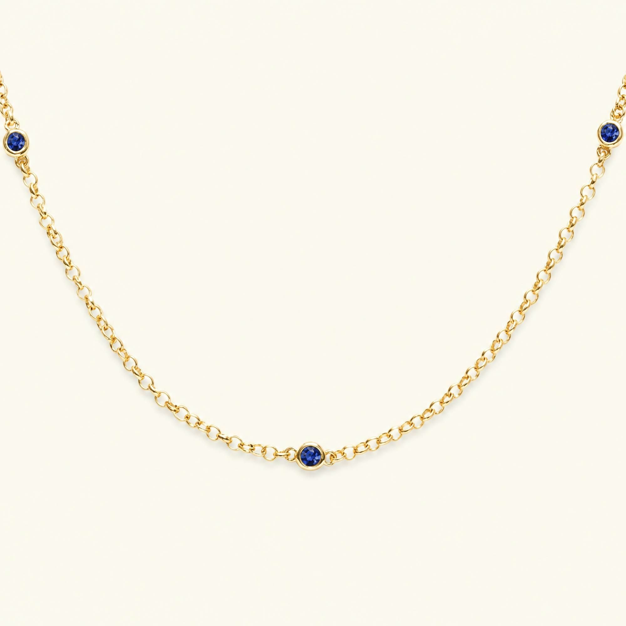 Asonya sapphire necklace in vermeil