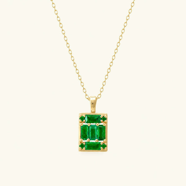 Atma geometric emerald necklace