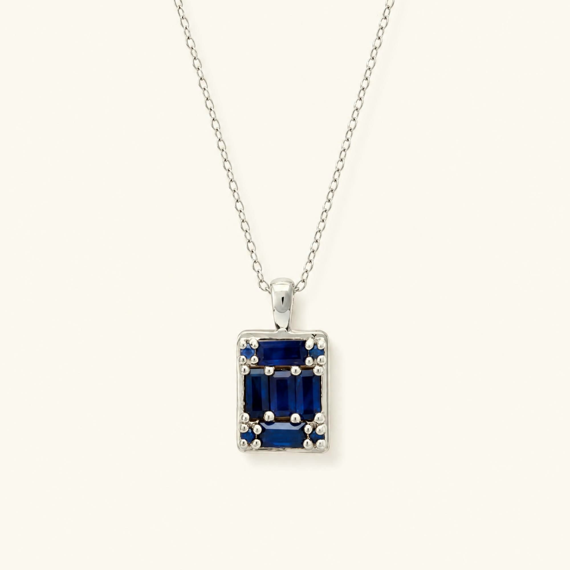 Atma sapphire necklace white gold