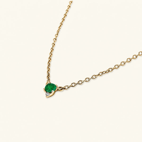 Devi necklace emerald and diamond