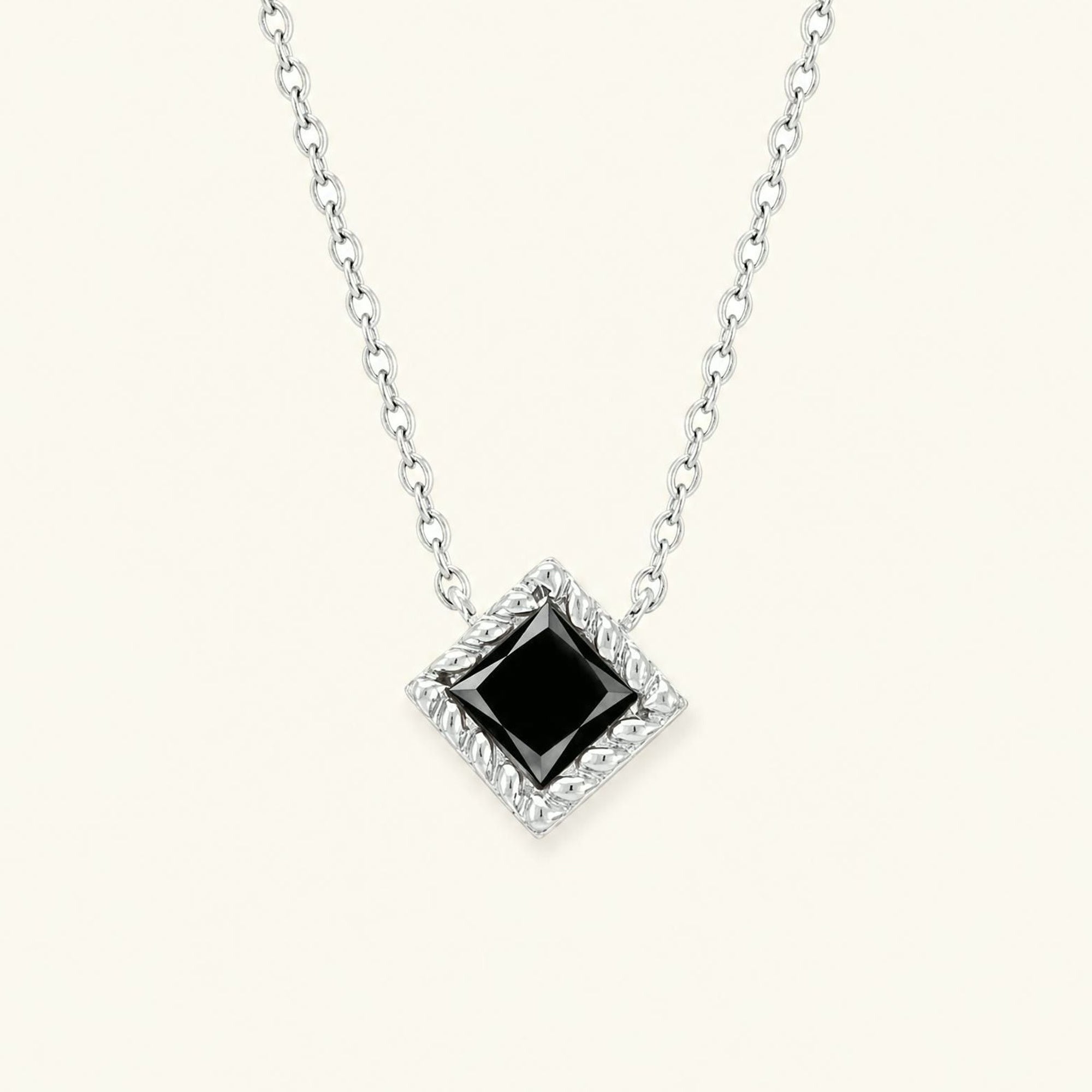 Indrani black diamond necklace white gold