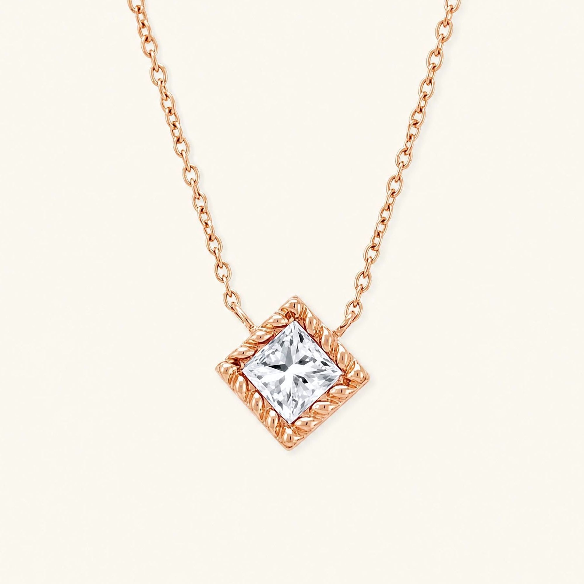 Indrani Diamond Necklace in rose gold