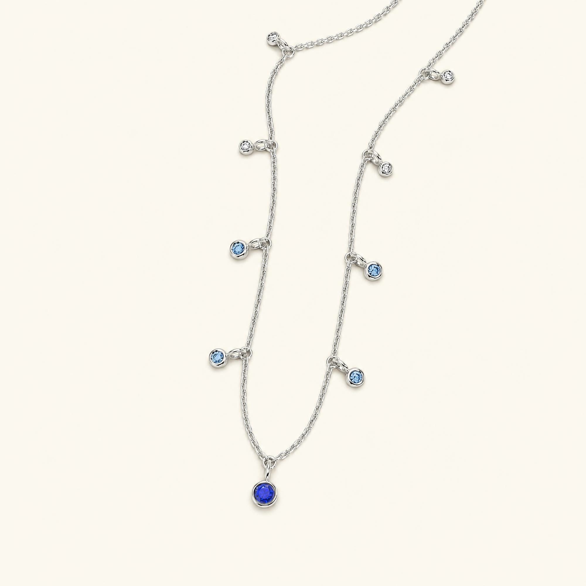 Megha white gold necklace with sapphire