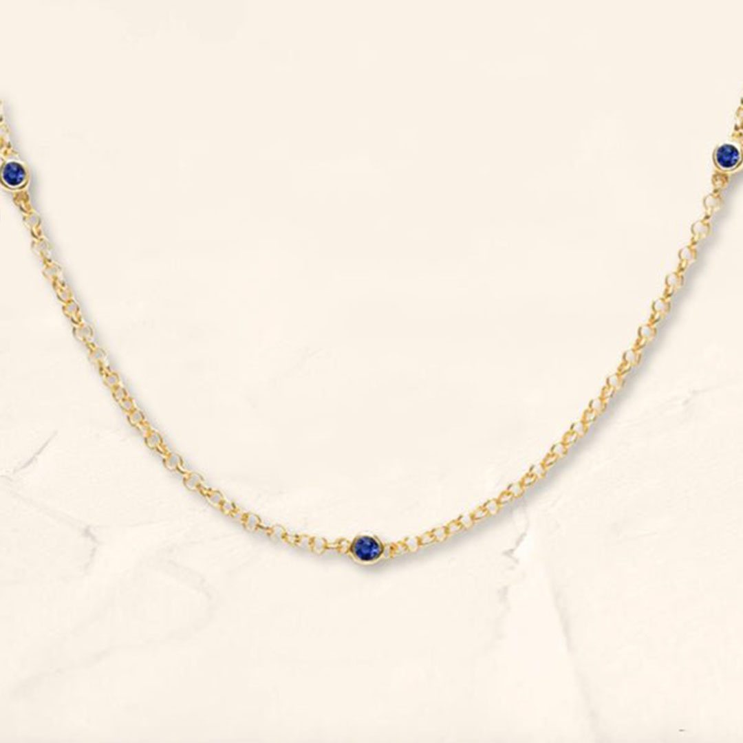 Collier asonya saphir en or vermeil