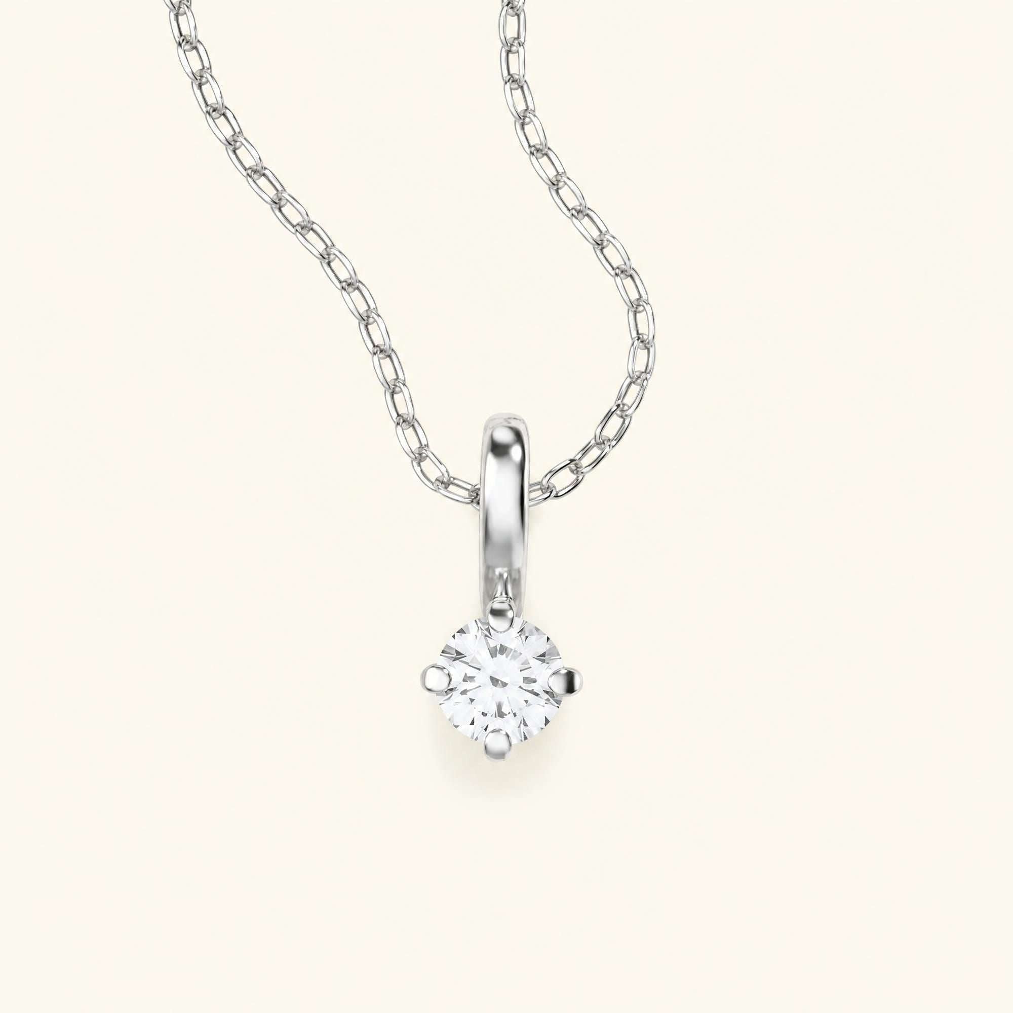 Diamond necklace in 18K white gold