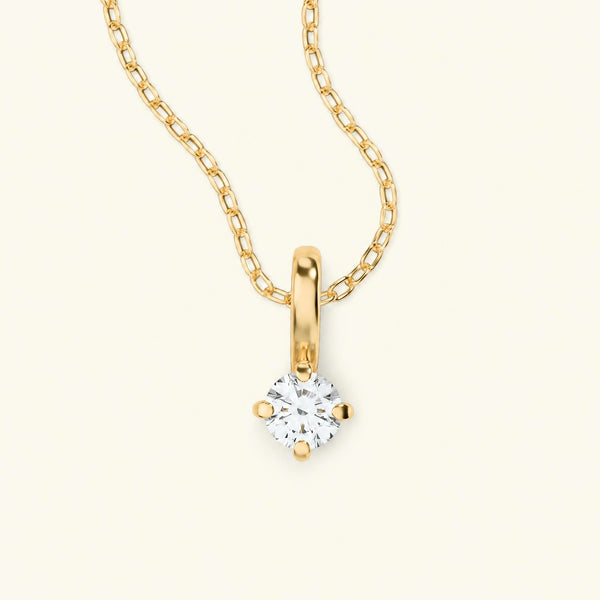 Diamond necklace in 18K yellow gold
