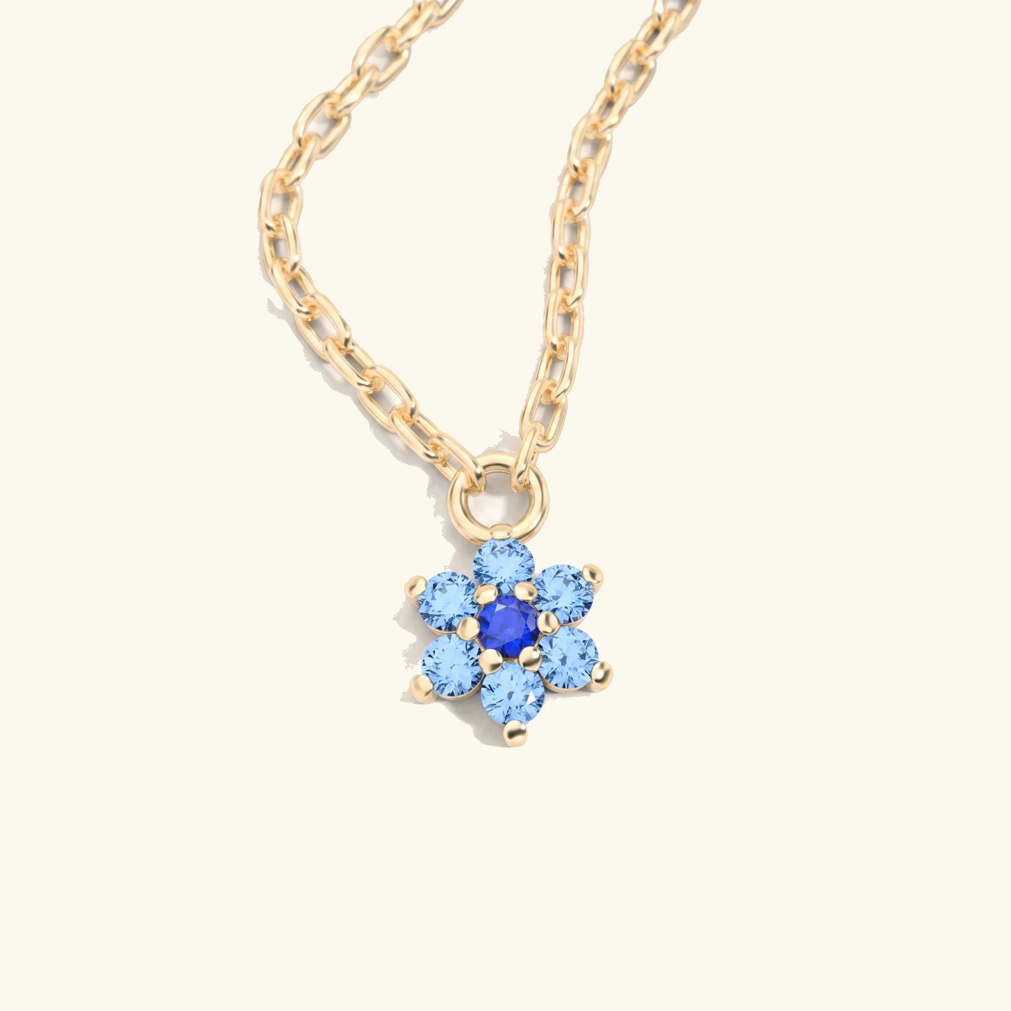 collier surya or jaune saphir