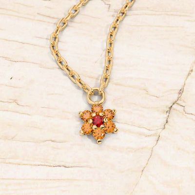 collier saphir orange or jaune surya