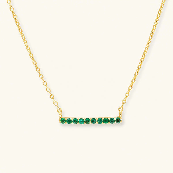 Ujala emerald bar necklace