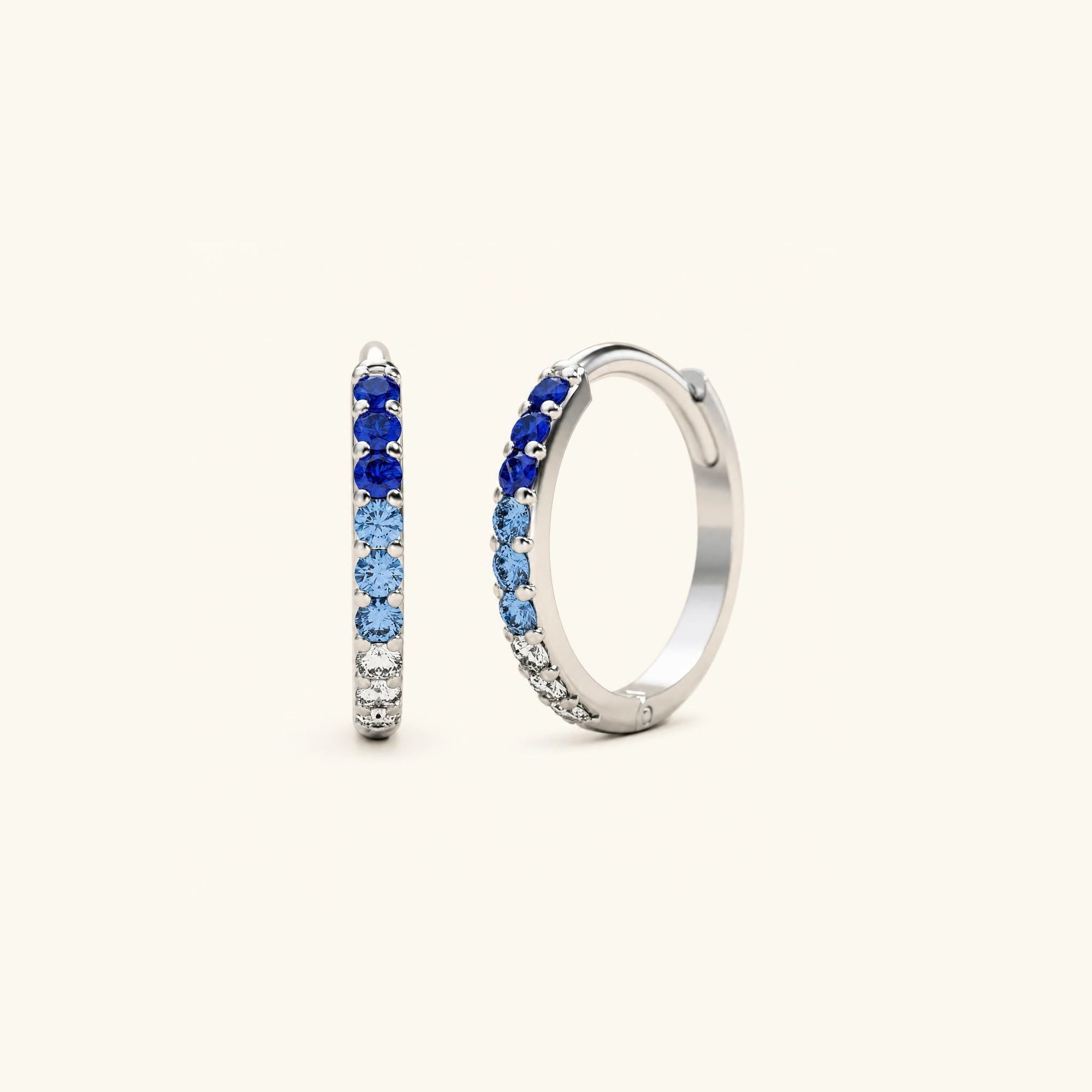 Jyoti Horizon Sapphire hoops - white gold