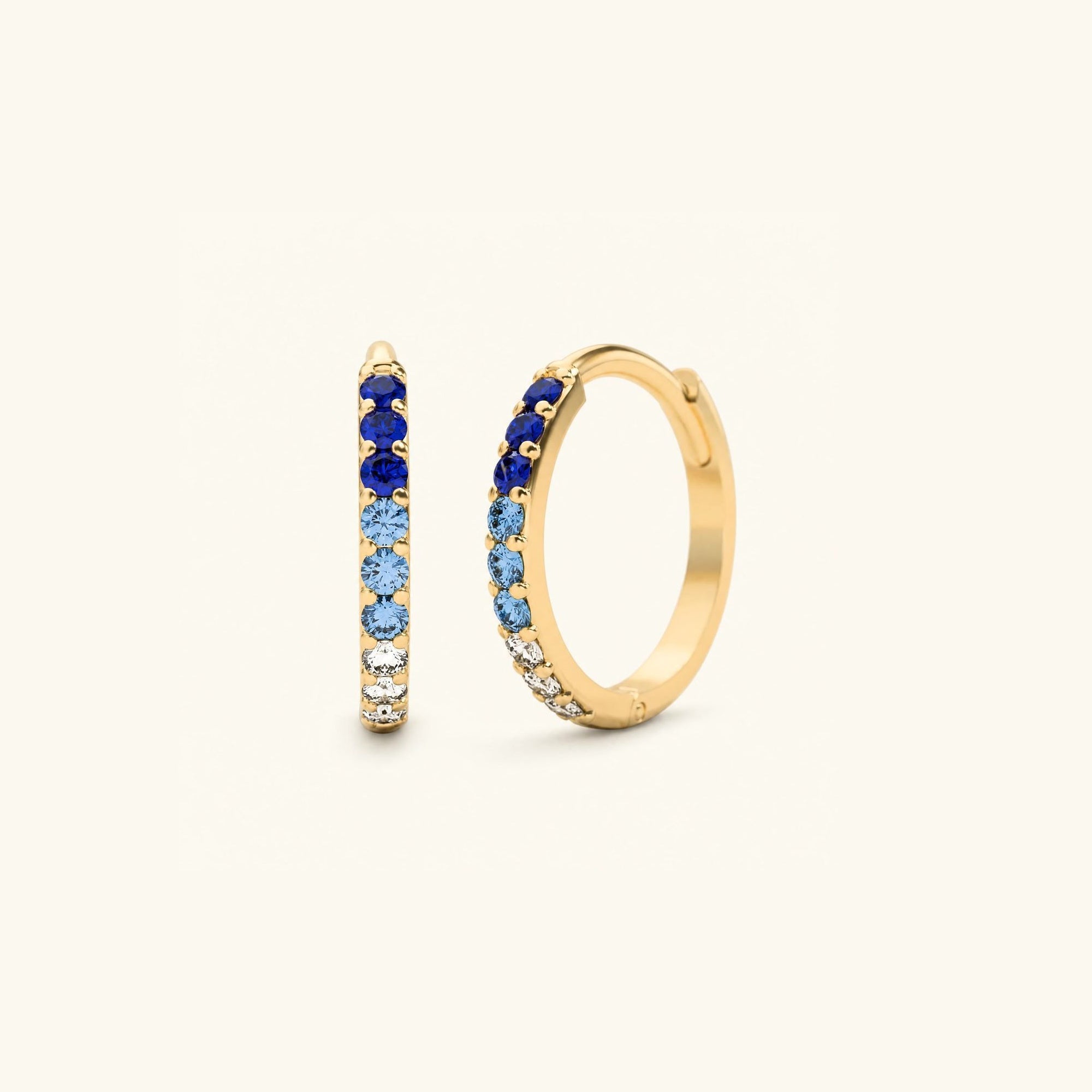 Jyoti Horizon Sapphire hoops - yellow gold
