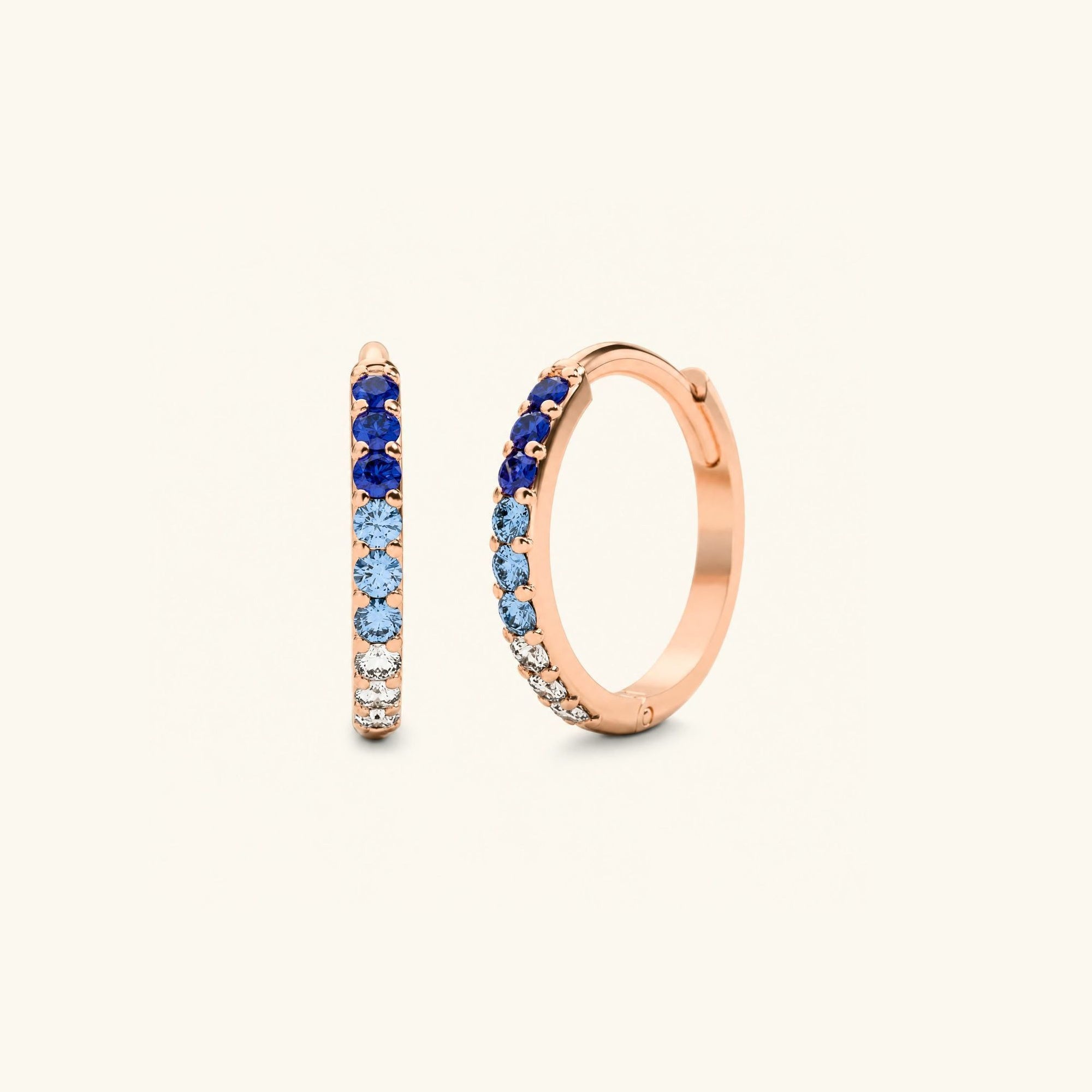 Jyoti Horizon Sapphire hoops - rose gold