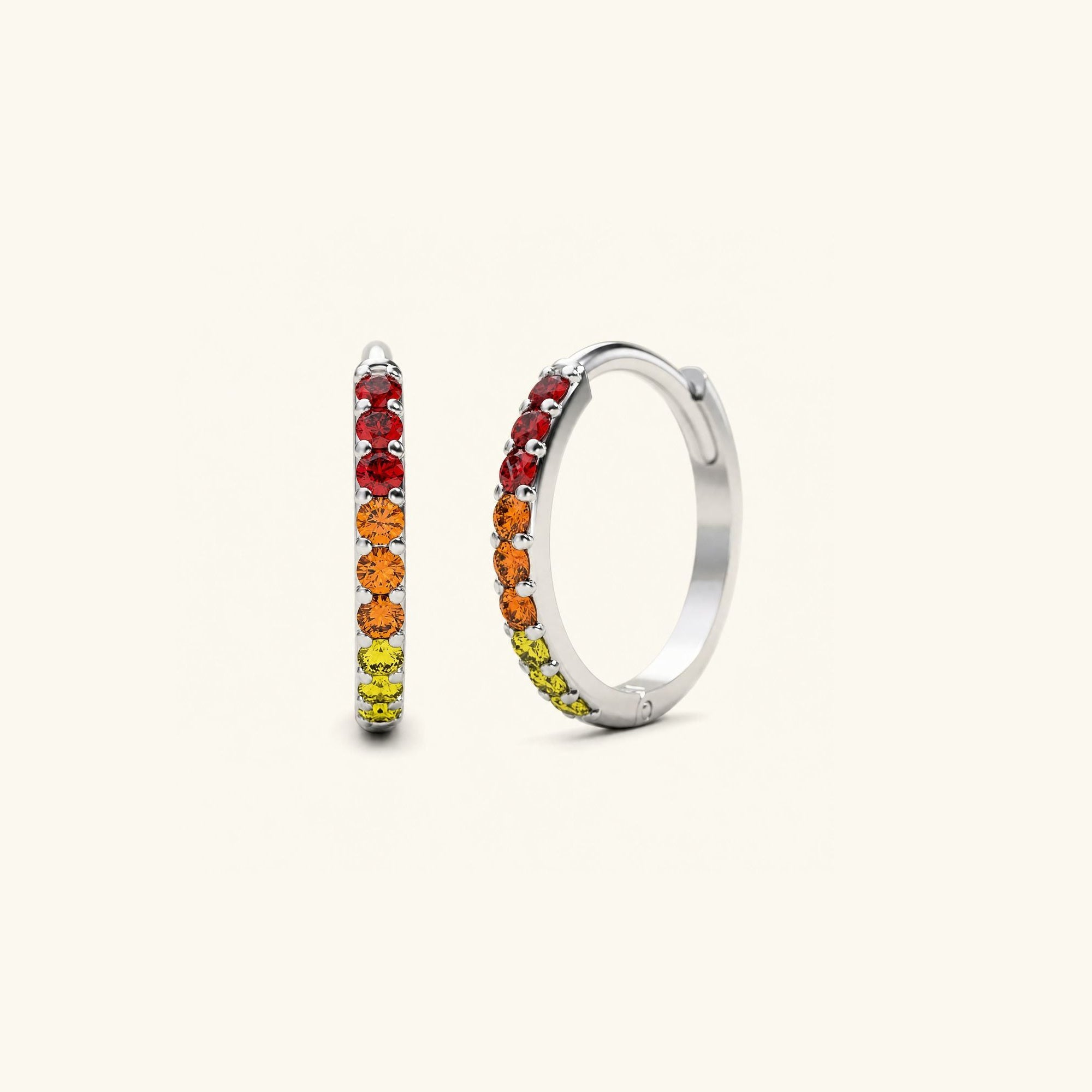 Jyoti Sunset Sapphire hoops - white gold