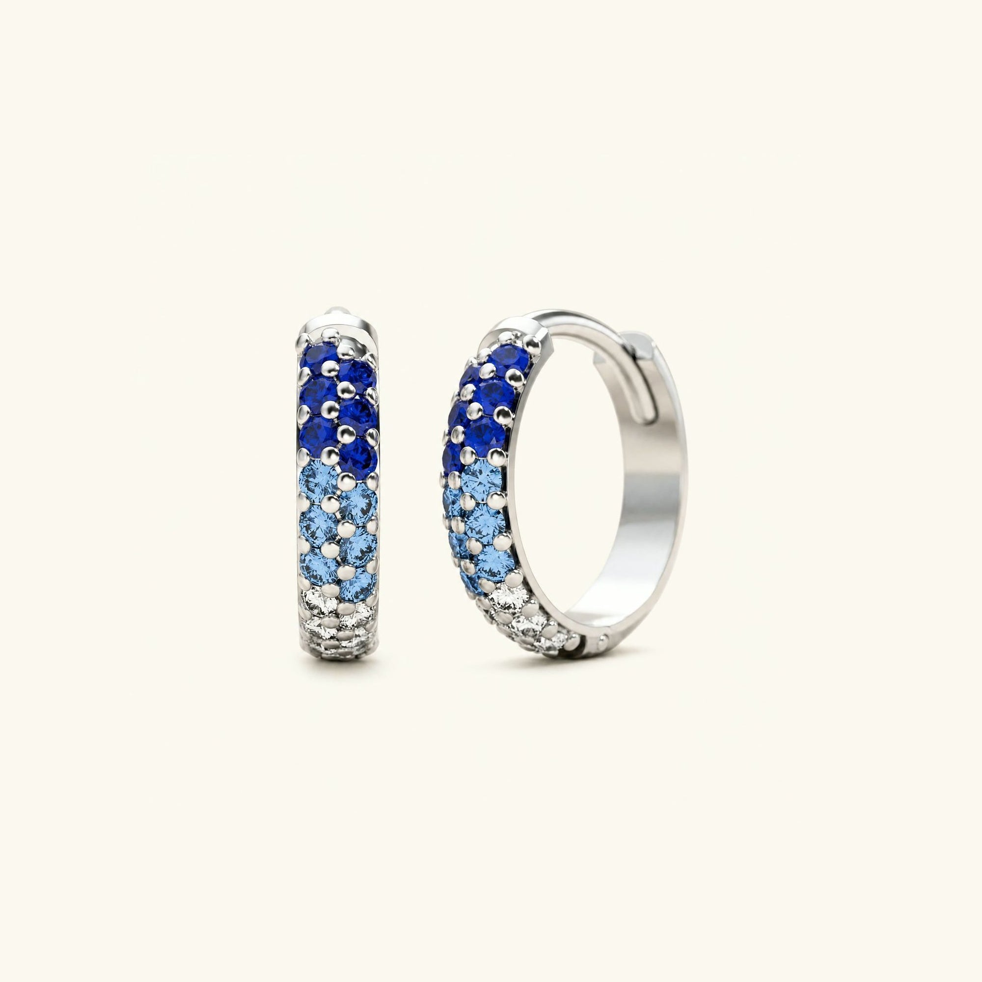 Lavani Horizon Sapphire hoops - white gold