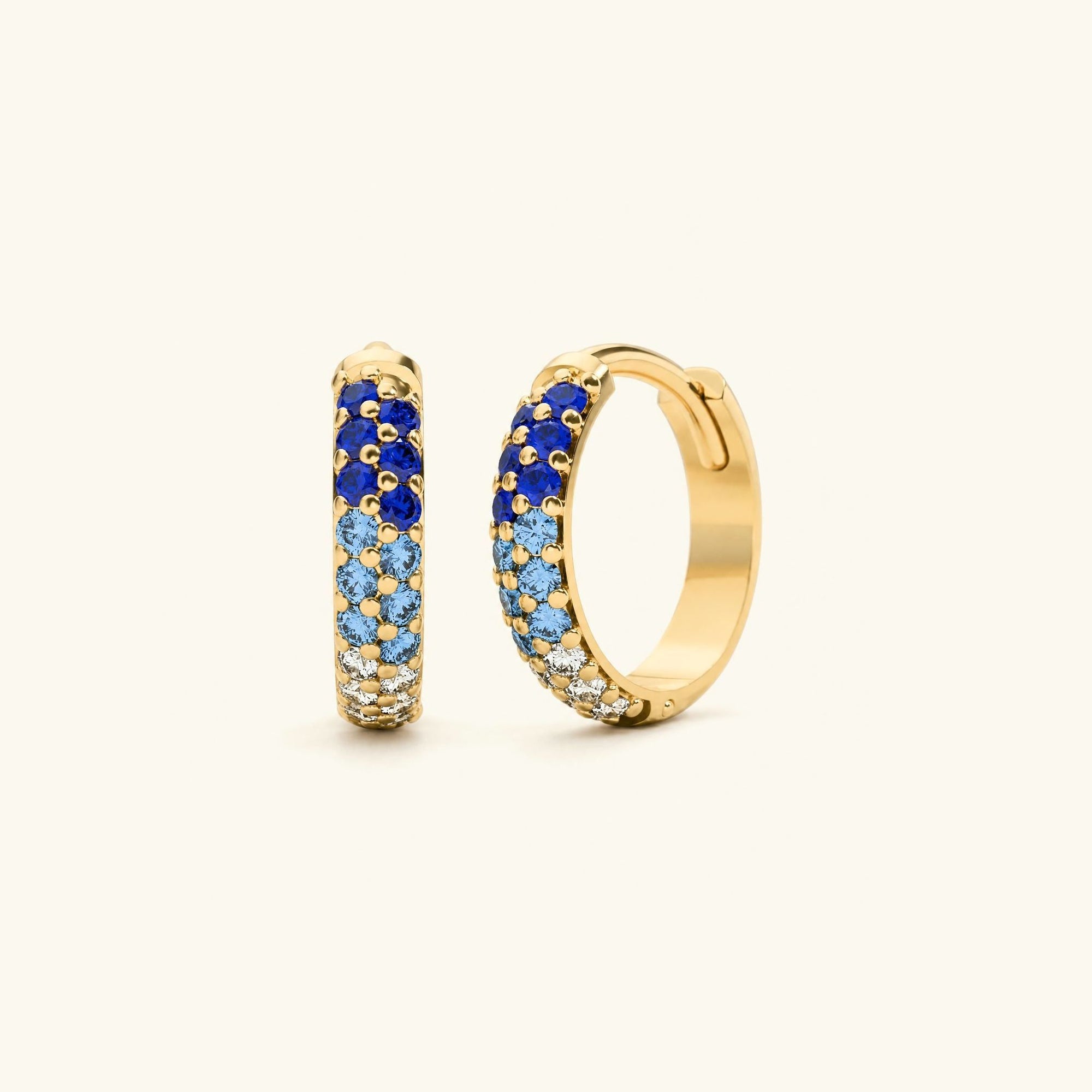 Lavani Horizon Sapphire hoops - yellow gold
