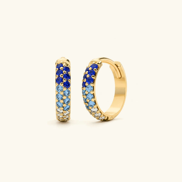 Lavani Horizon Sapphire hoops - yellow gold