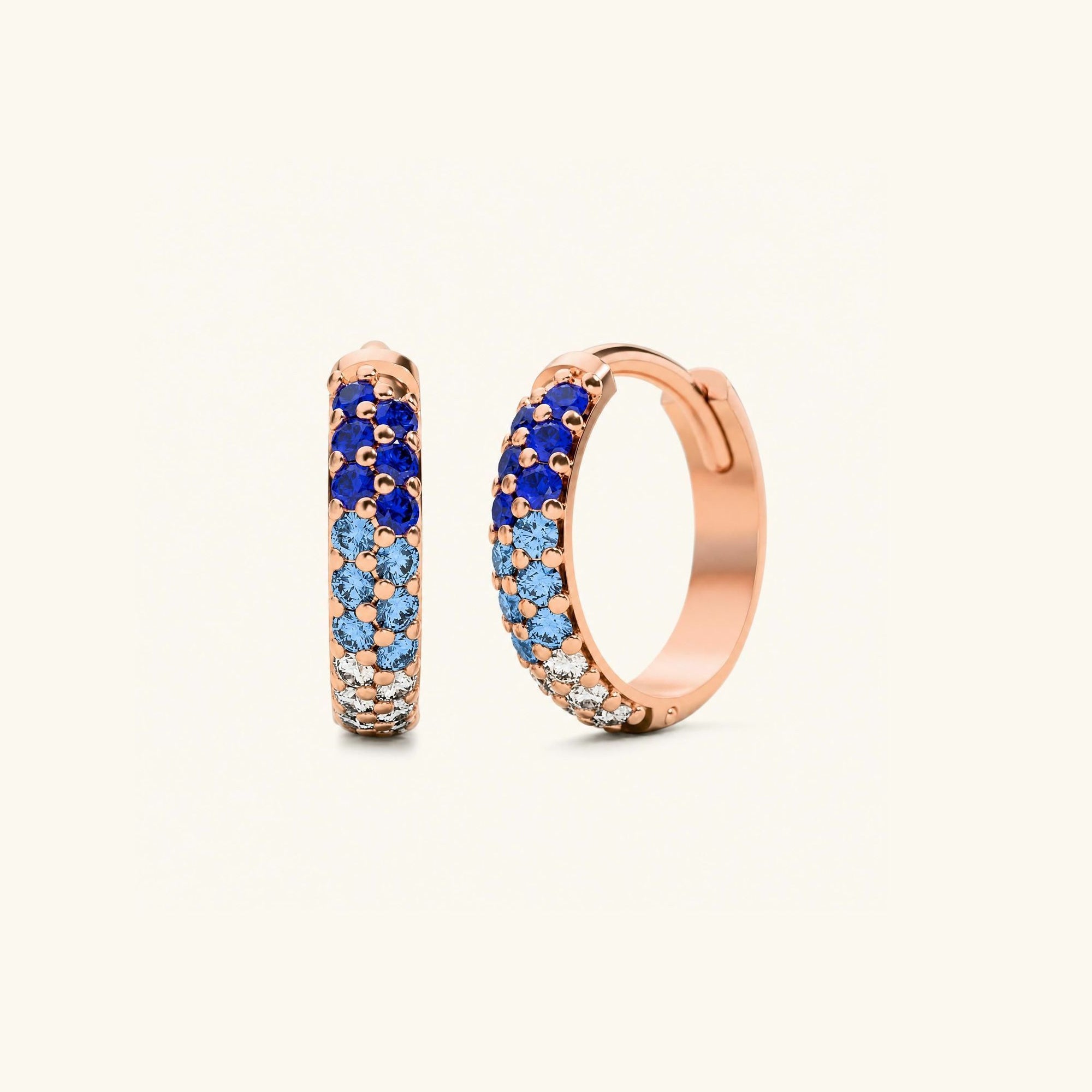 Lavani Horizon Sapphire hoops - rose gold