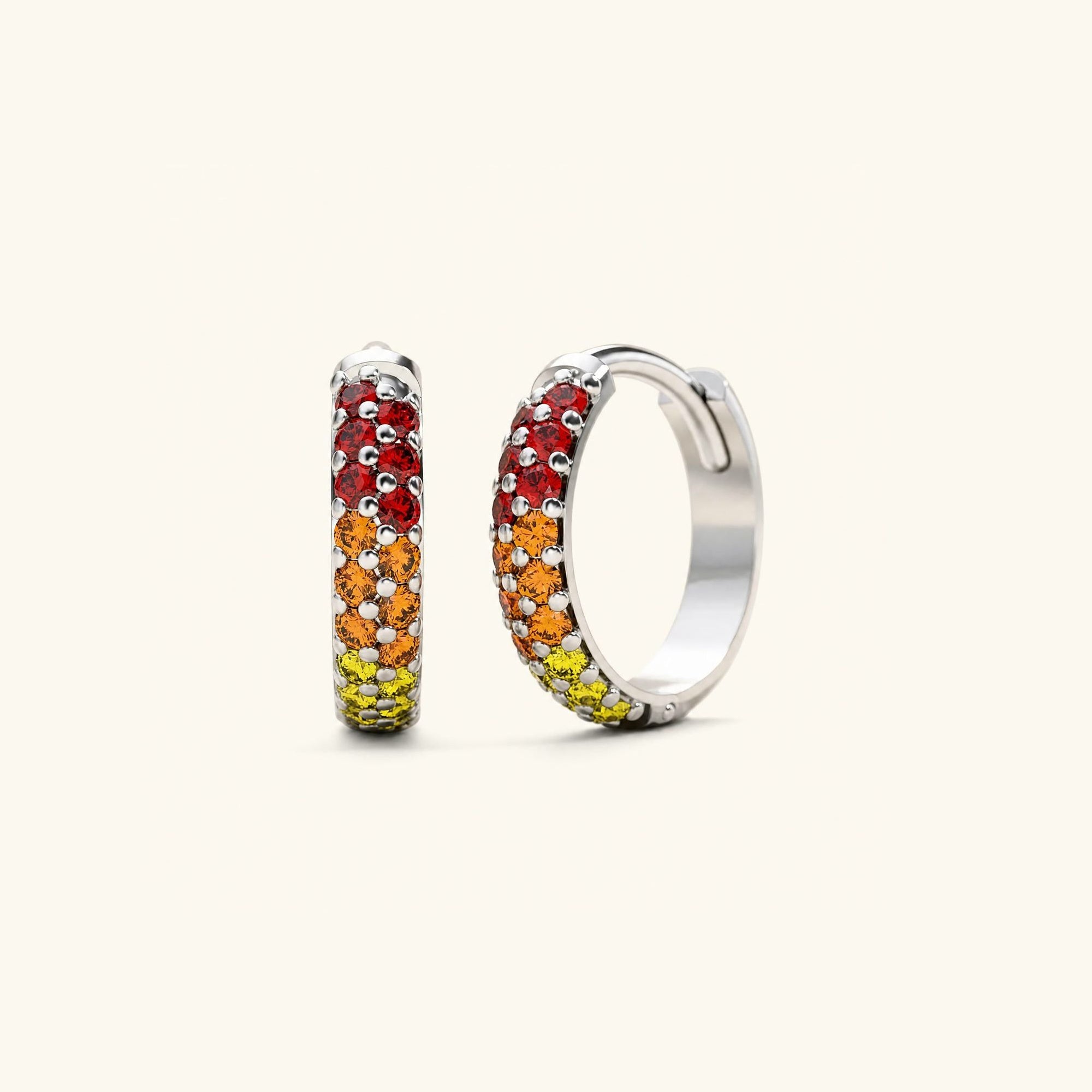 Lavani Sunset Sapphire hoops - white gold