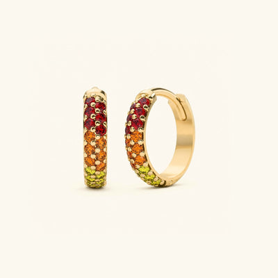 Lavani Sunset Sapphire hoops - yellow gold