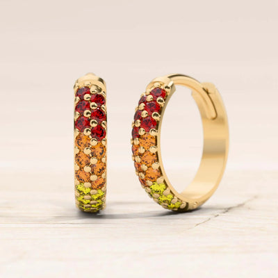 créoles lavani saphir orange or jaune