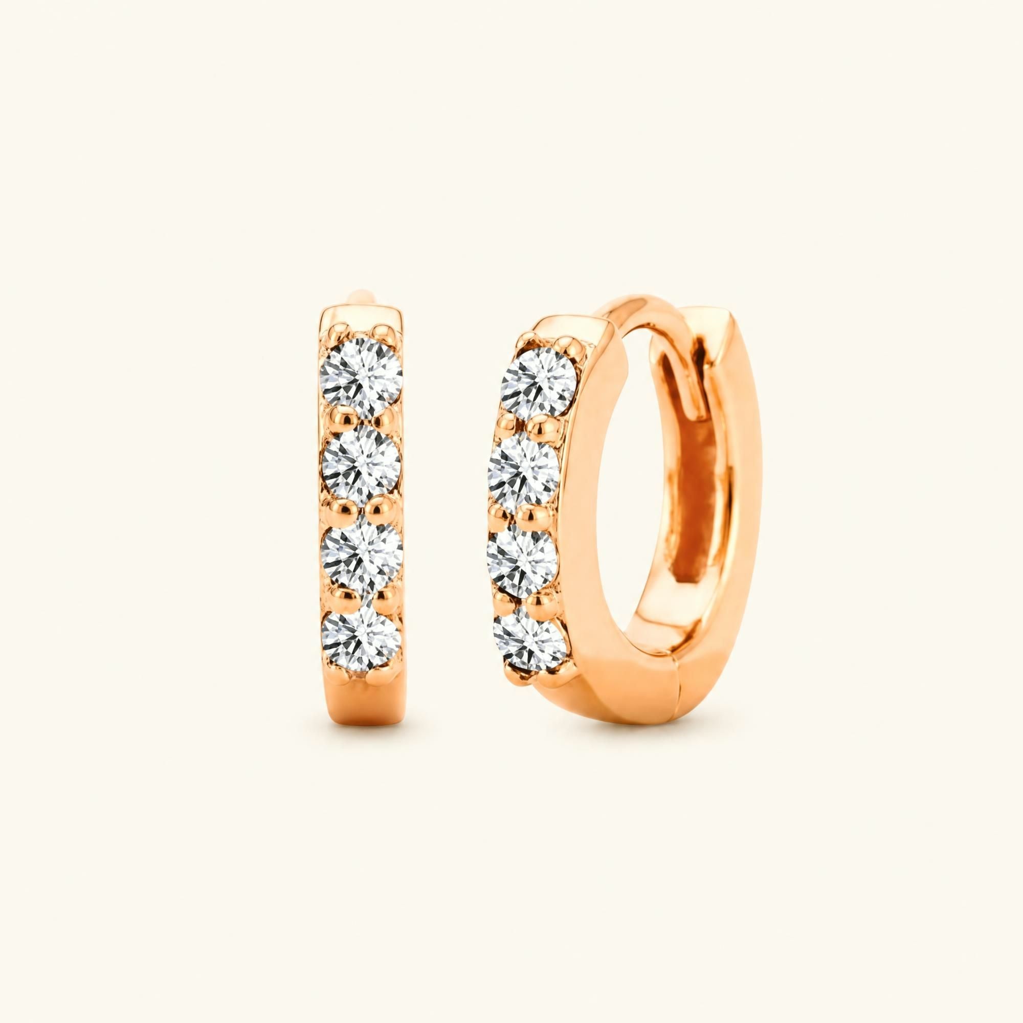 Sumitra hoops diamond - rose gold