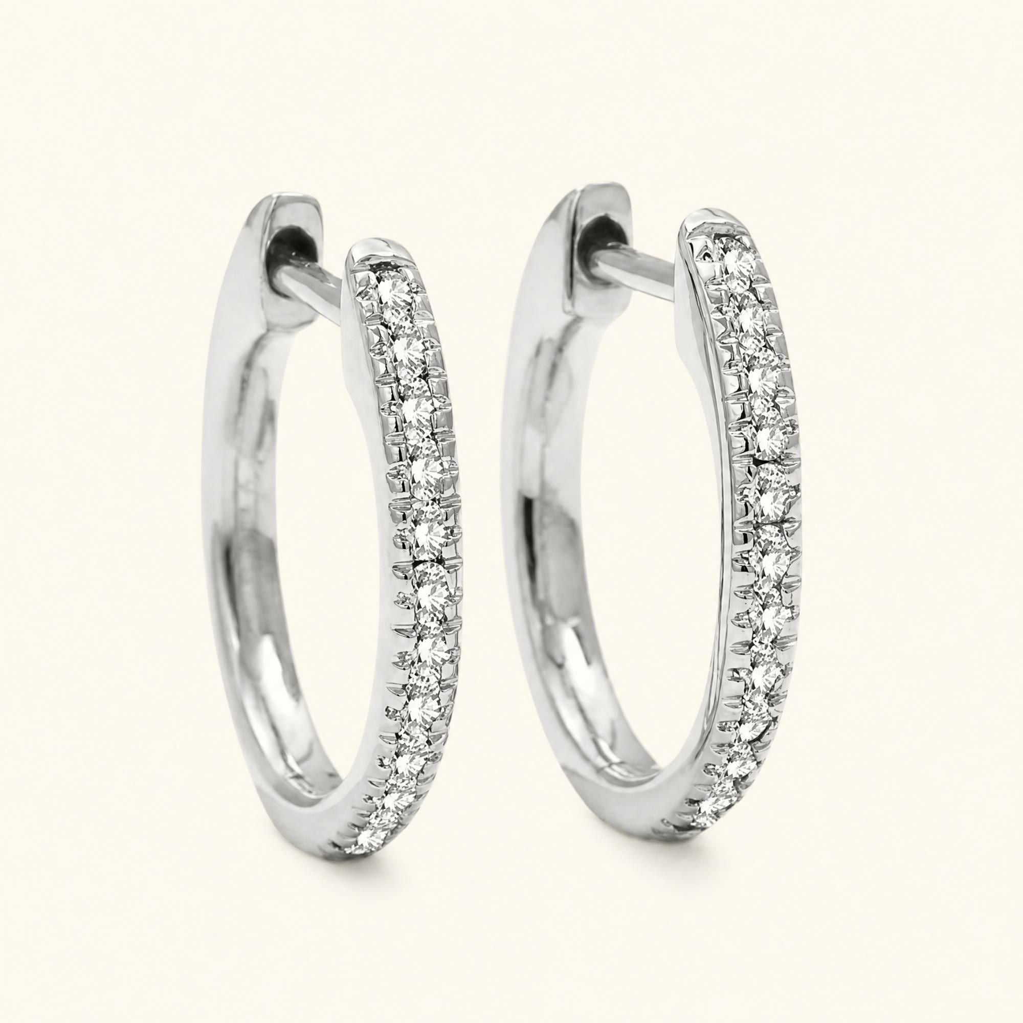 Ujala hoops diamond - white gold