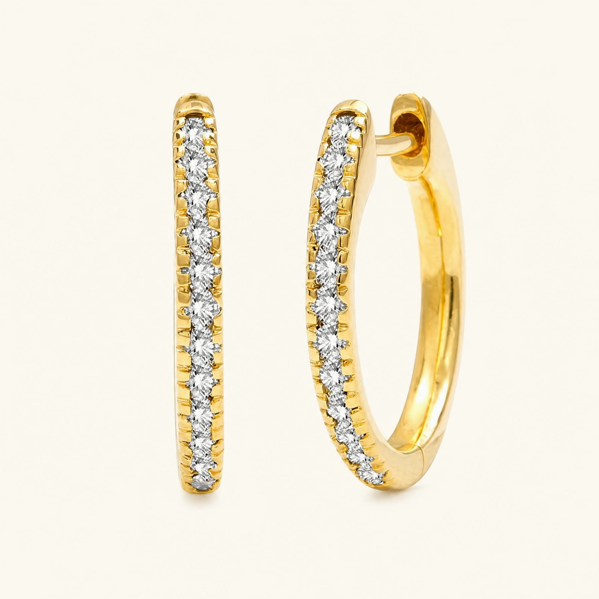 Ujala hoops diamond - yellow gold