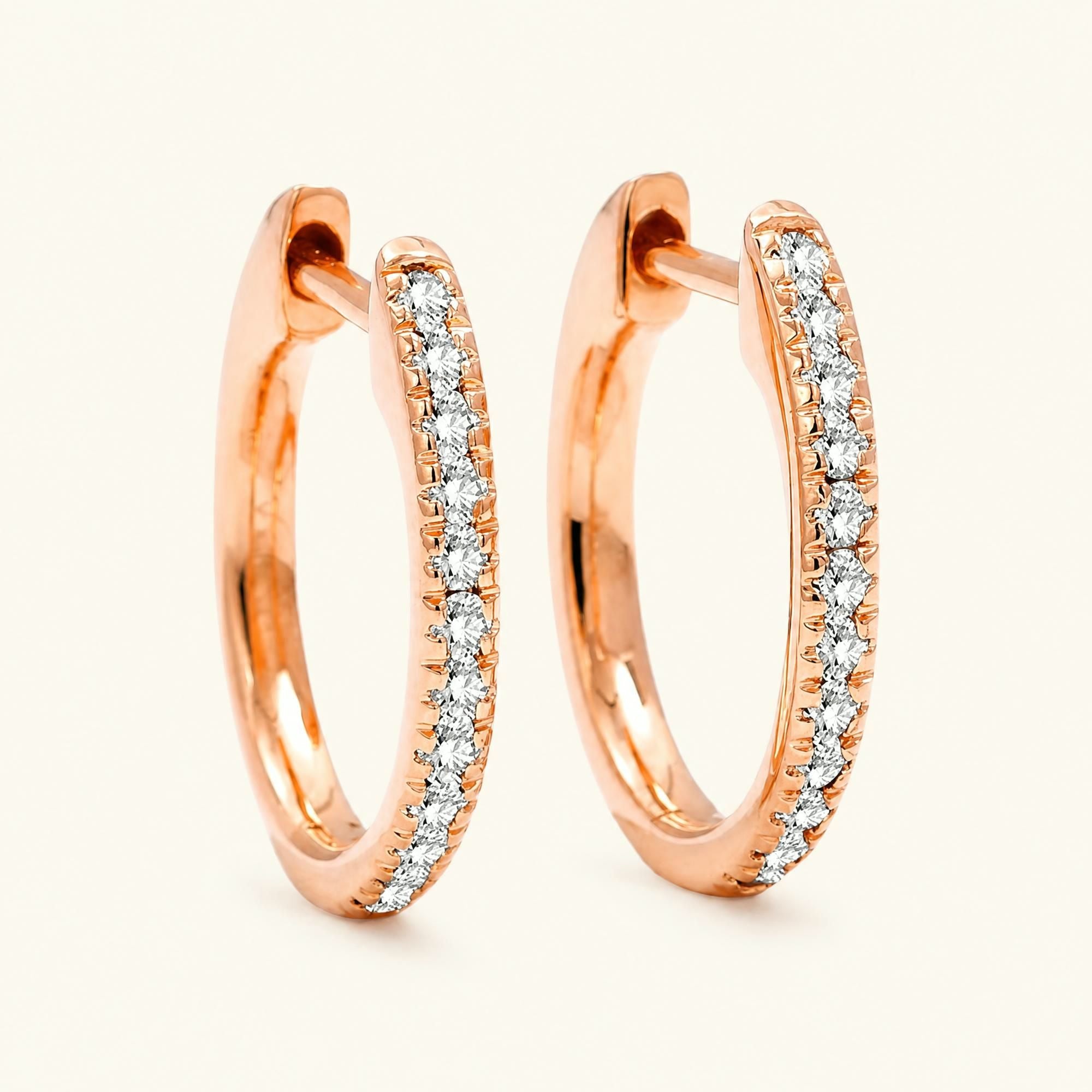 Ujala hoops diamond - rose gold