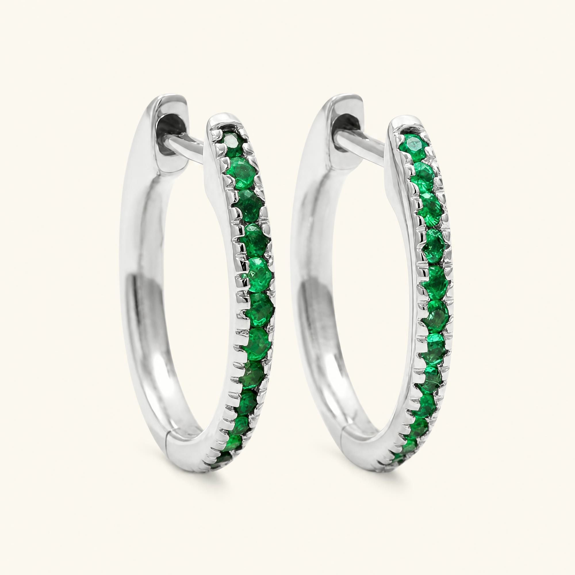 Ujala hoops Emerald - yellow gold