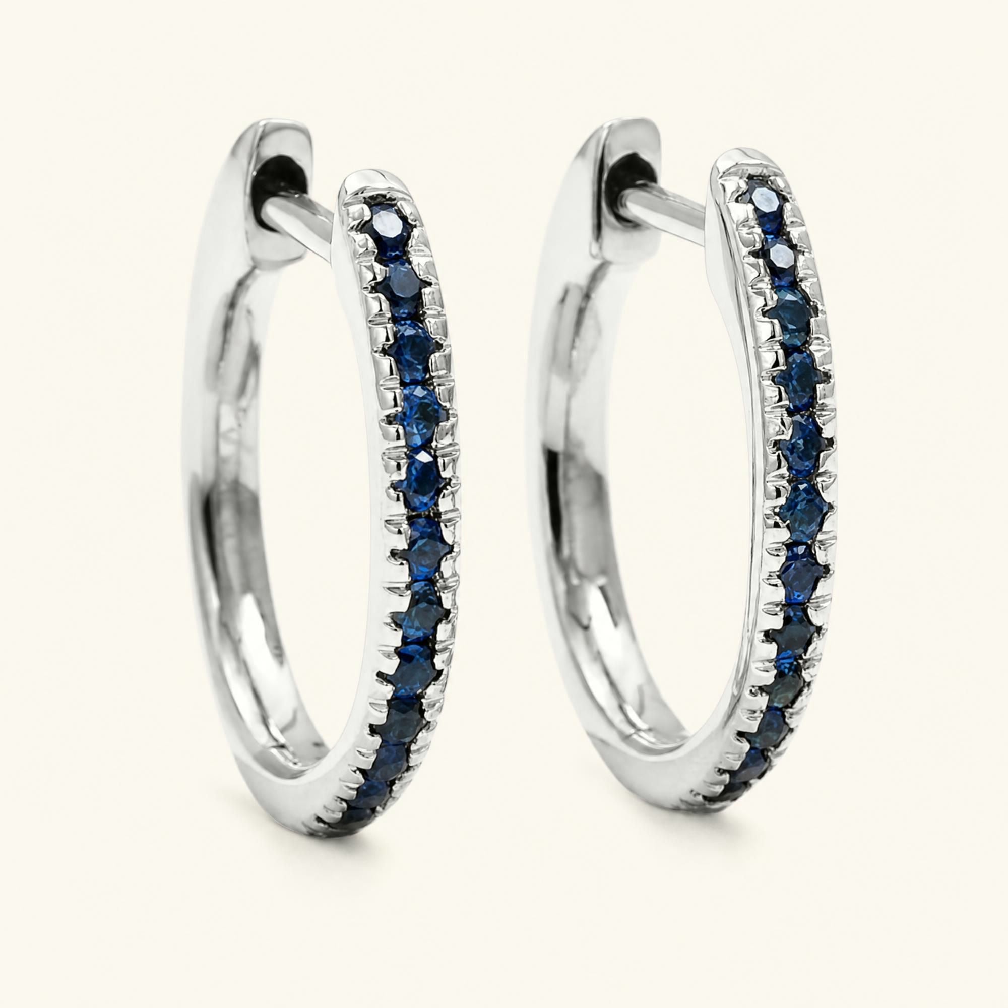Ujala hoops Sapphire - white gold