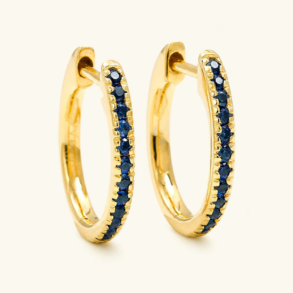 Ujala hoops Sapphire - yellow gold