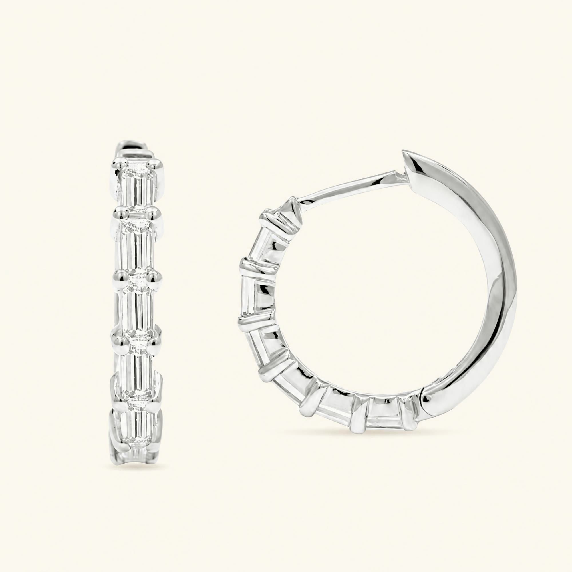 Yatra hoops diamond - white gold