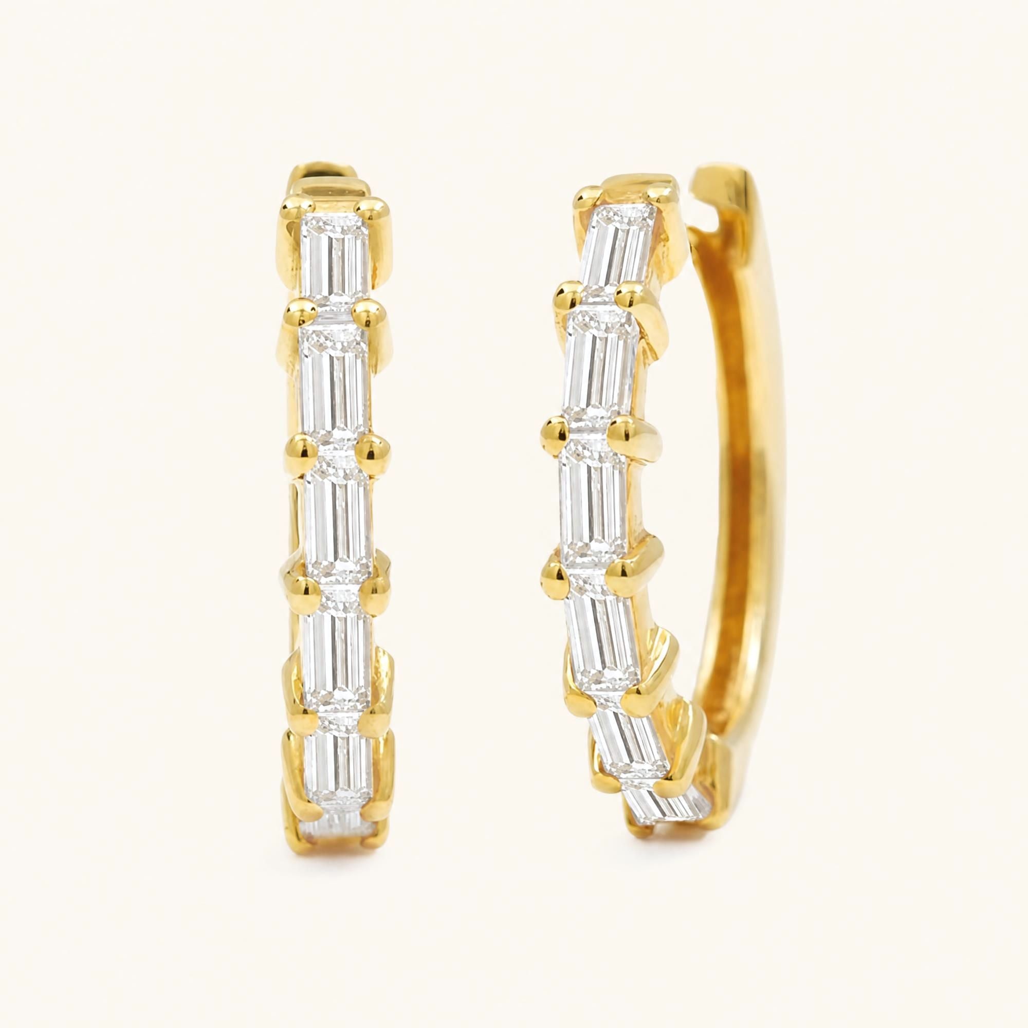 Yatra hoops diamond - yellow gold