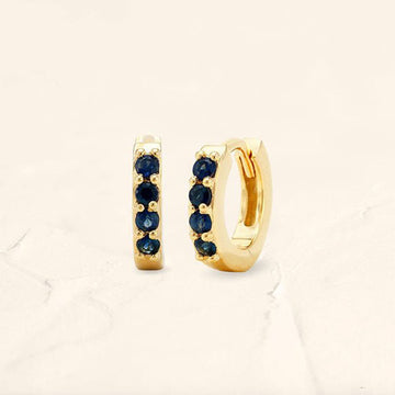 Sumitra mini sapphire hoop earrings